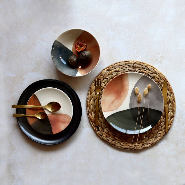 Novastyl - Venta al por mayor Plato grande - Plato de sopa de gres GAIA de 20 cm3