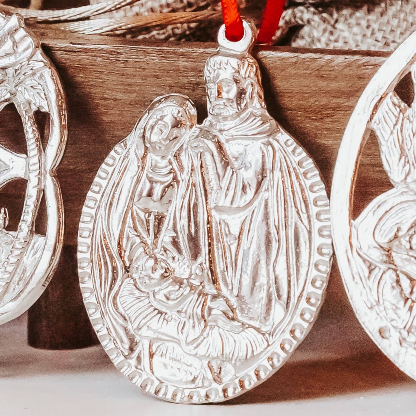 House of Morgan Pewter - Wholesale Ornament Set - Handmade Nativity Ornaments - Baby Jesus Manger Gifts17