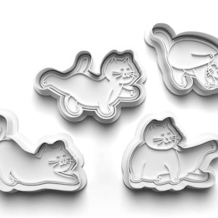Forever Springtime – Großhandel Ausstechformen – Ausstecher und Prägestempel mit Aufdruck „Downward Dog“ von Yoga Cat: ABC