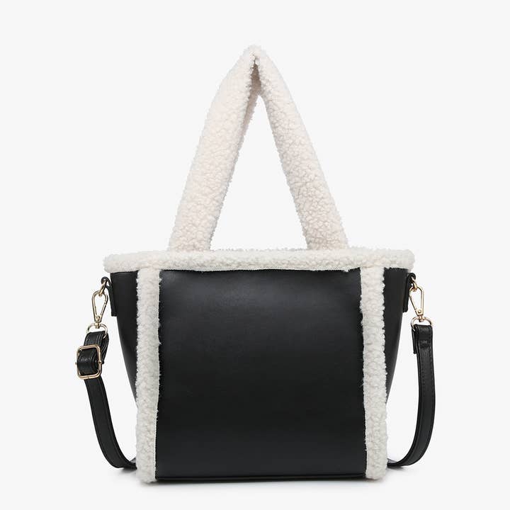 Jen & Co. - Wholesale Satchel - Women's - JN2378 Helsinki Sherpa Trim Satchel/Crossbody1