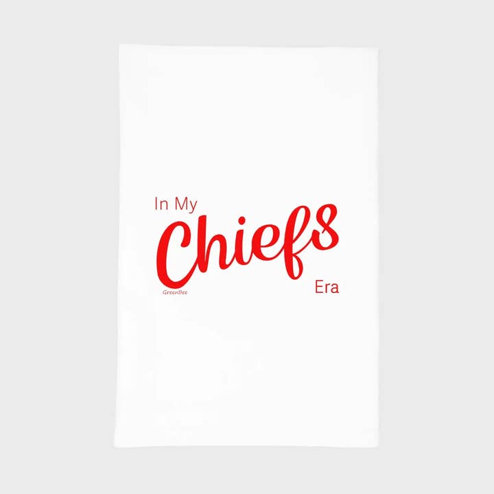 Chiefs Era Towel | Tea Towels | Taylor Swift Kitchen Tea Towels for wholesale by Green Bee Tea Towels