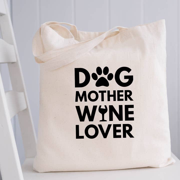 Bolsa de lona ligera Dog Mother Coffee Lover para venta al por mayor de Designing Moments
