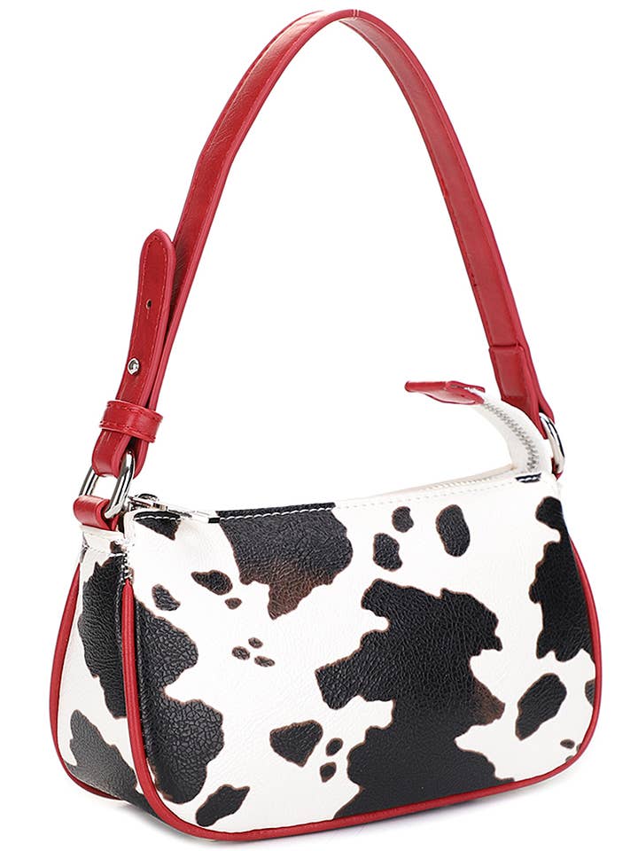 Borsa a spalla con cerniera e texture stampata a mucca 6 per la vendita all'ingrosso da parte di anbfashion