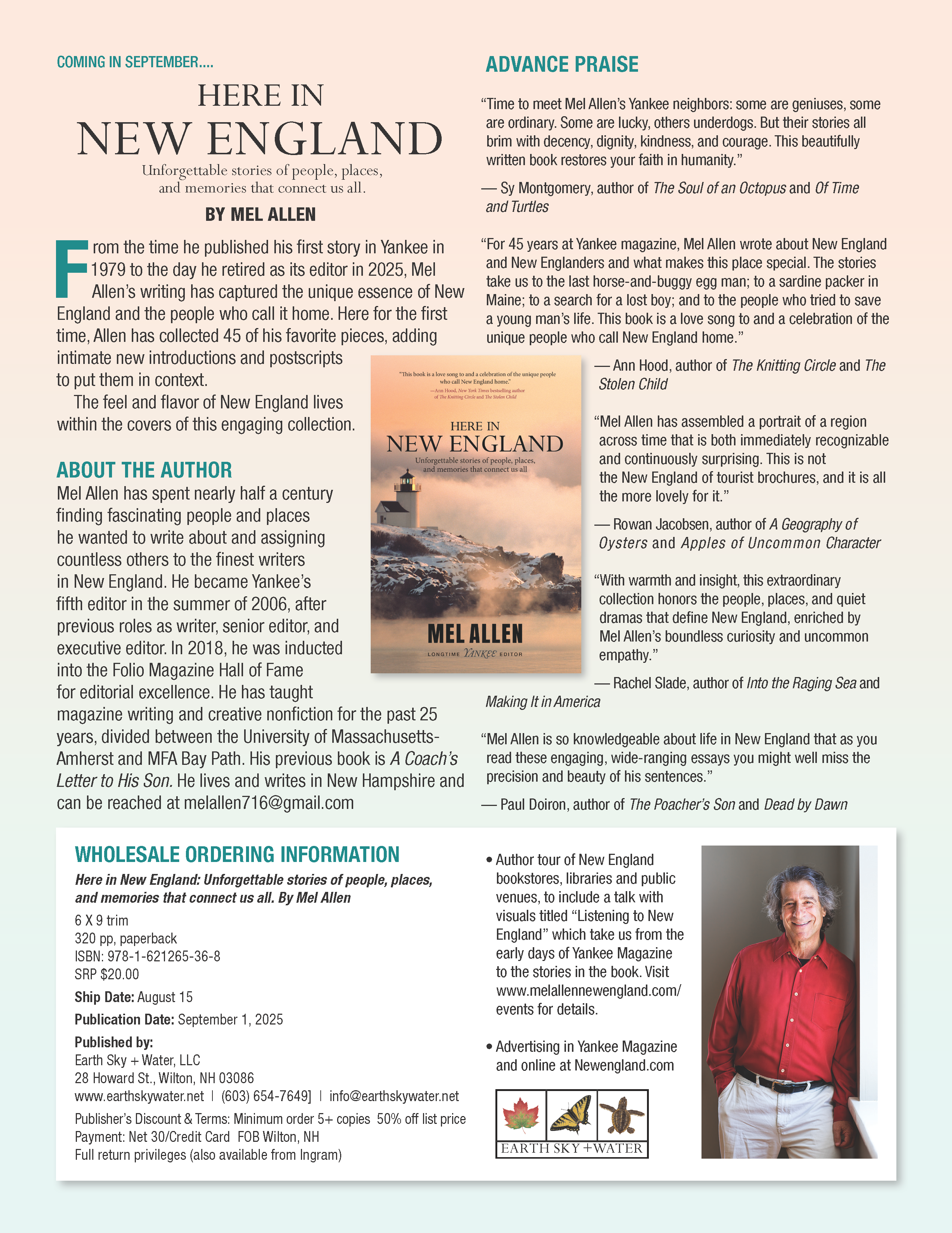 Earth Sky + Water - Wholesale Travel Book - Here in New England by Mel Allen2