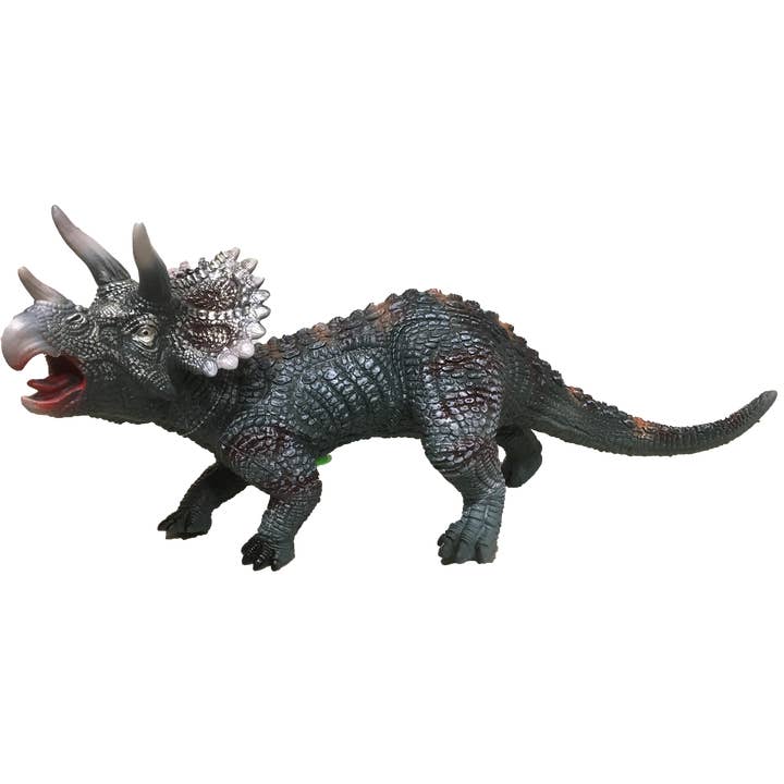 Triceratops 20" Vinyl Dinosaur Figurine with Sound Effects for wholesale by Texas Toy Distribution