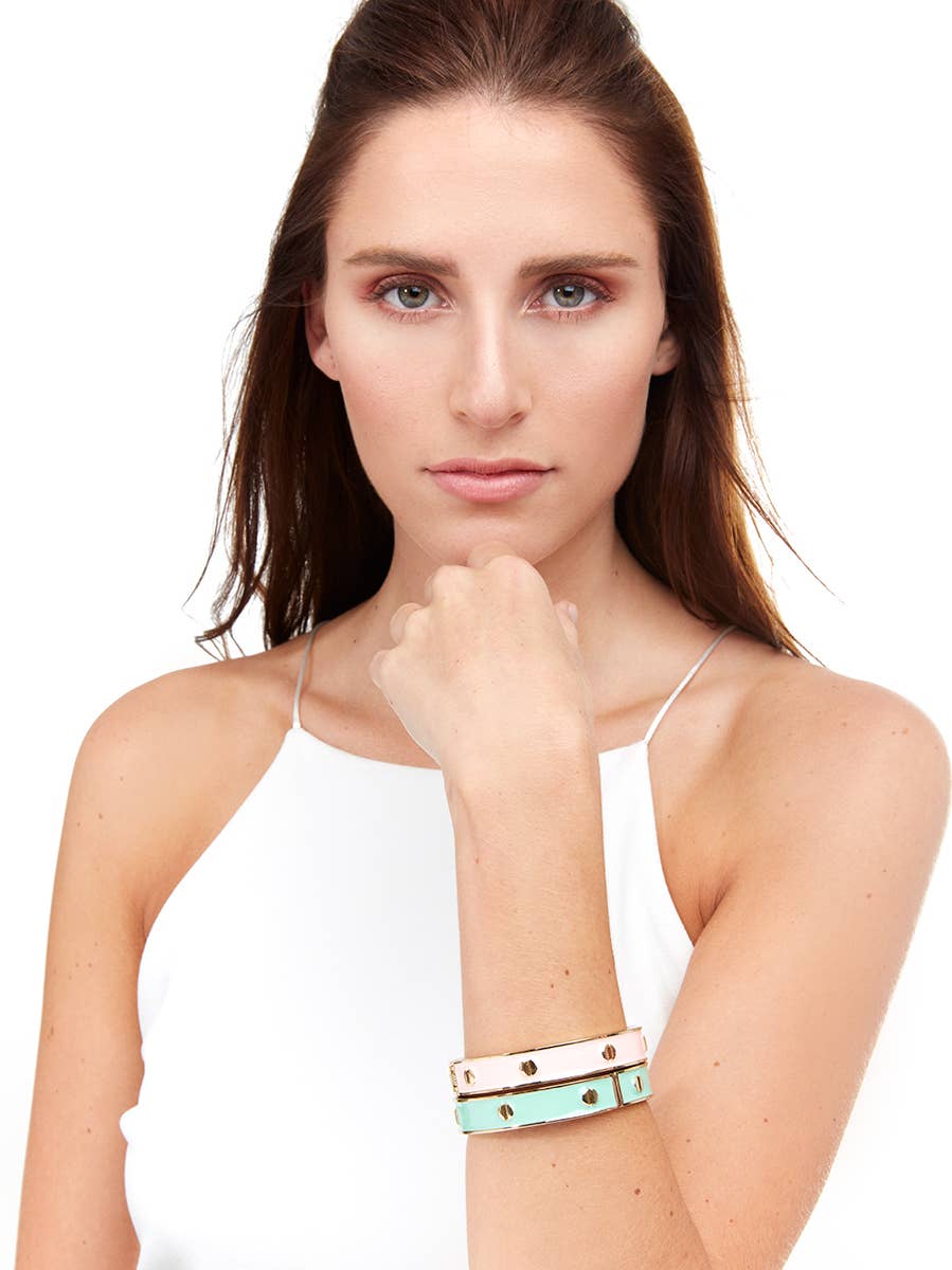 ZENZII Jewelry - Wholesale Bangle Bracelet - Colorful Screw Enamel Bangle Bracelet1