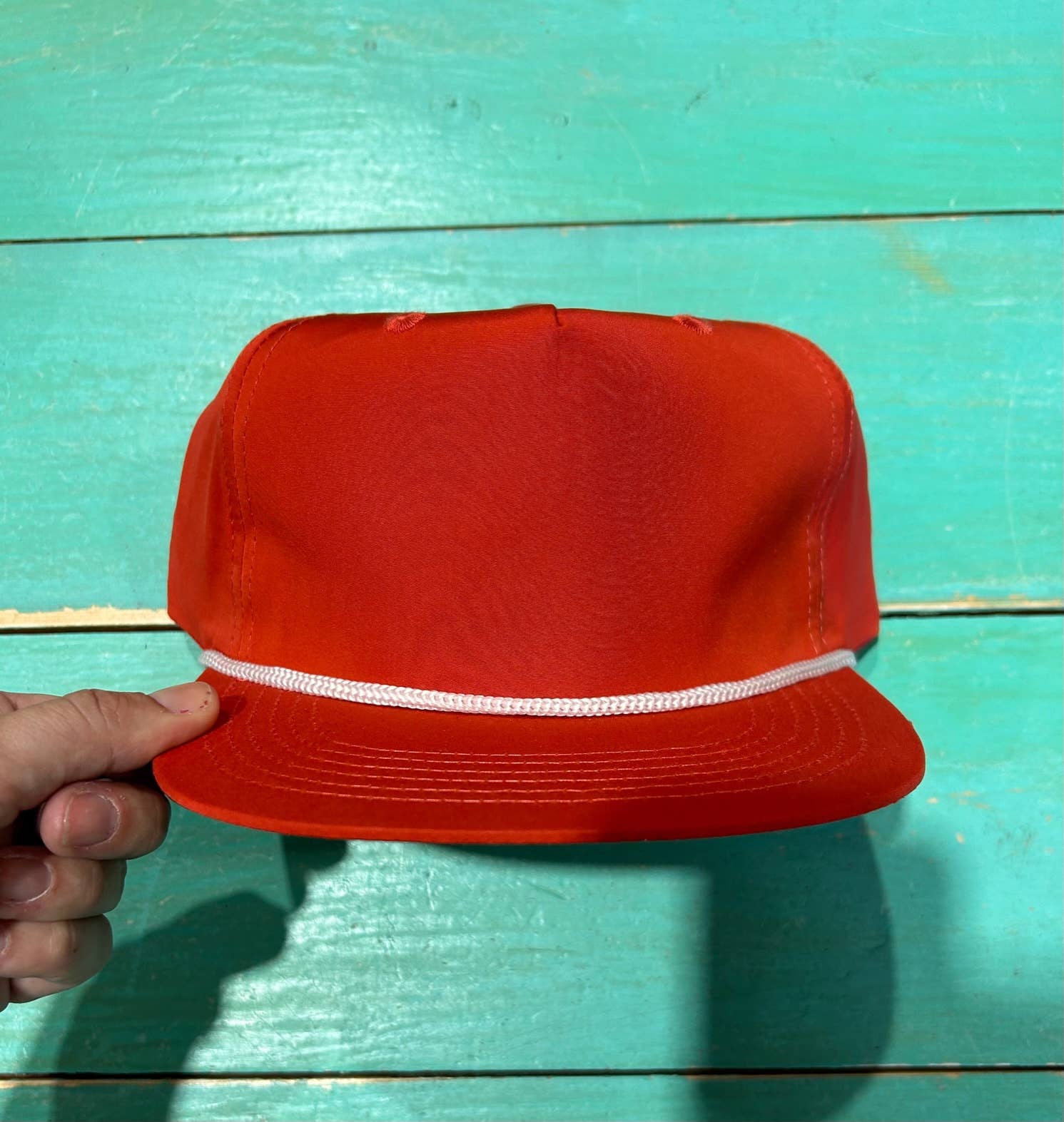 Vibes Hat Company - Wholesale Flat Brim Cap - Unisex - Vibes Retro Rope Hat- Dusty Red | Hat Bar | Blank Caps