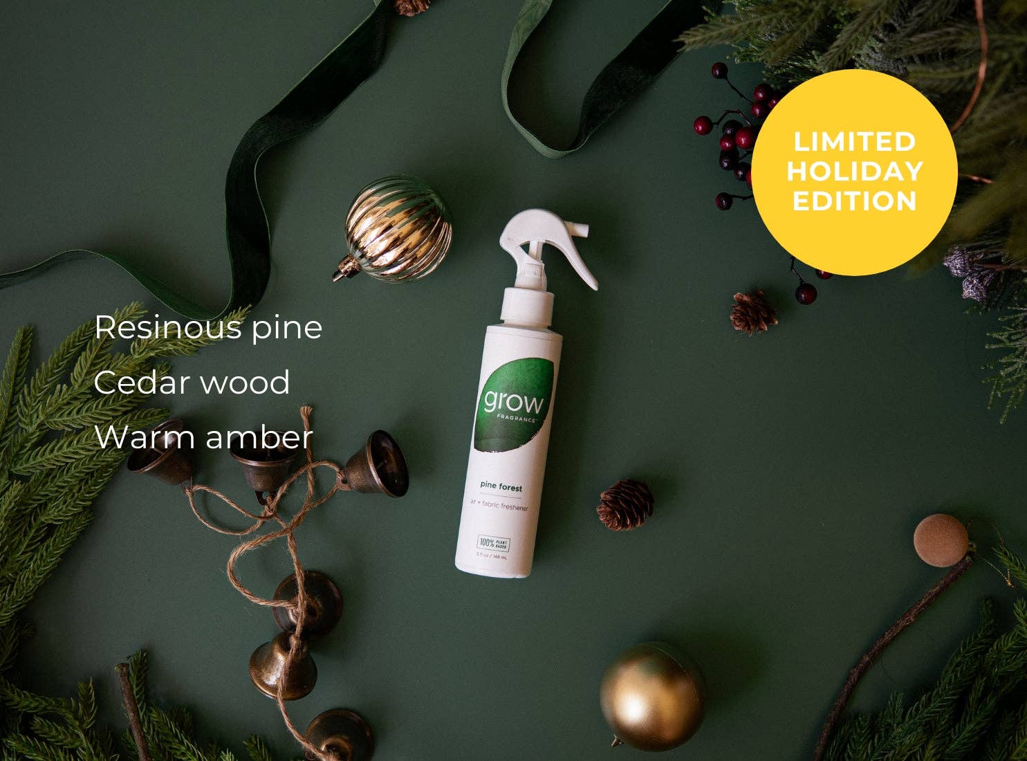 Grow Fragrance - Wholesale Room & Linen Spray - Pine Forest Air + Fabric Spray2
