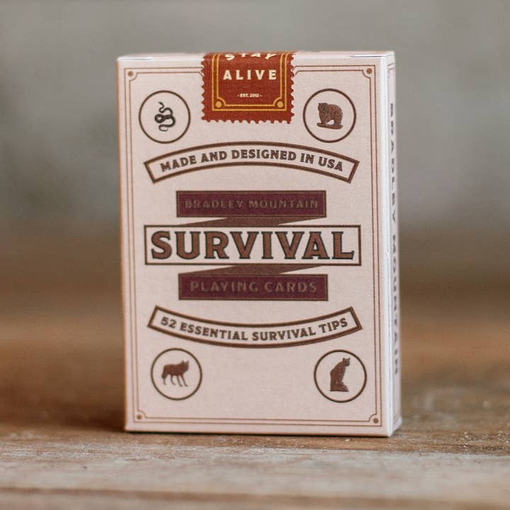 Bradley Mountain - Wholesale Playing Cards - Survival Playing Cards - Cream