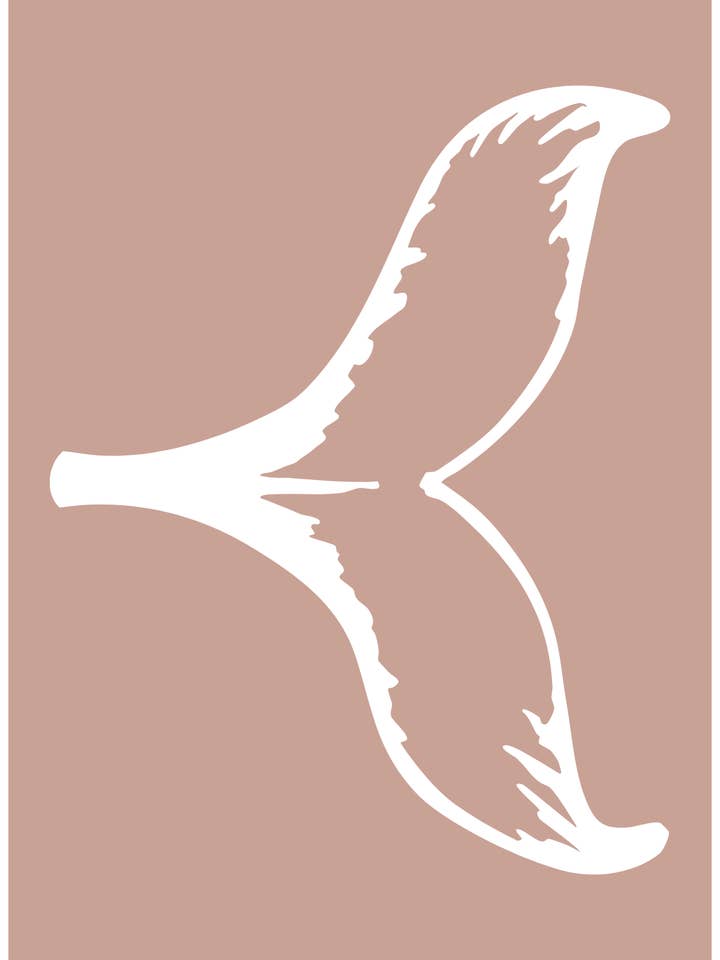 Dusty Pink Whale Tail Gym Towel invisible zip-Lux Microfibre for wholesale by Will and Wind - Beach Towels & Accessories