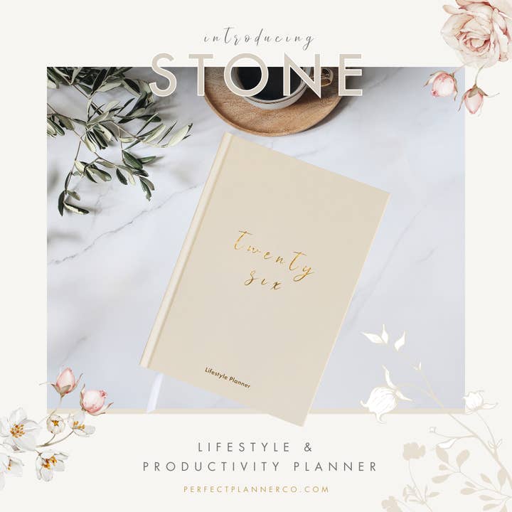 2026 Productivity & Lifestyle Planner - Stone for wholesale by Perfect Planner Company