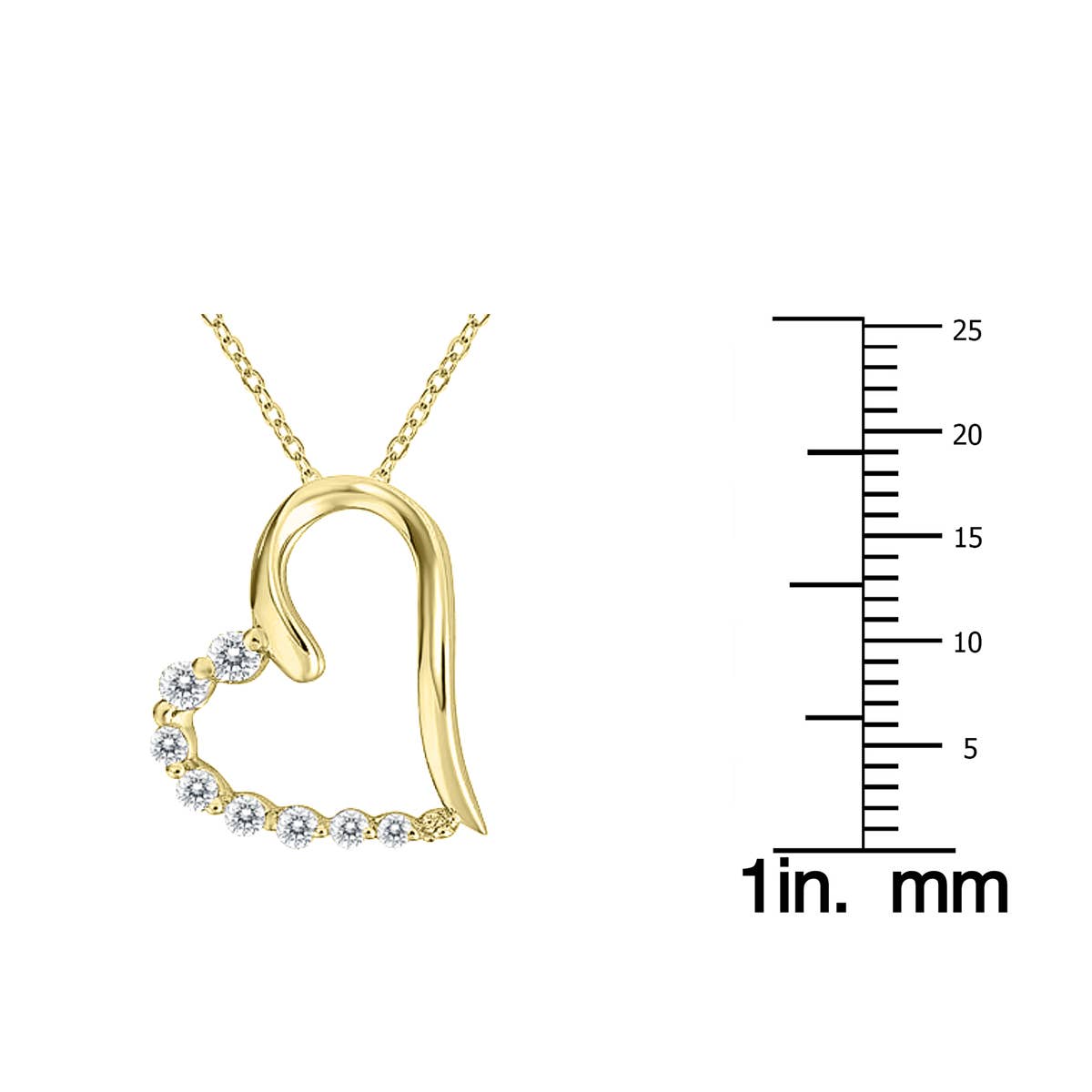 Szul USA LLC - Wholesale Pendant/Charm Necklace - 1/3 Carat TW Diamond Heart Journey Pendant in 10K Gold5