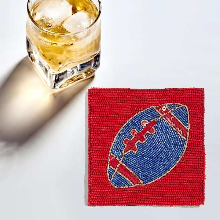 Sensibling Corp. – Großhandel Untersetzer – Game Day Fußball-Untersetzer mit Paillettenperlen2