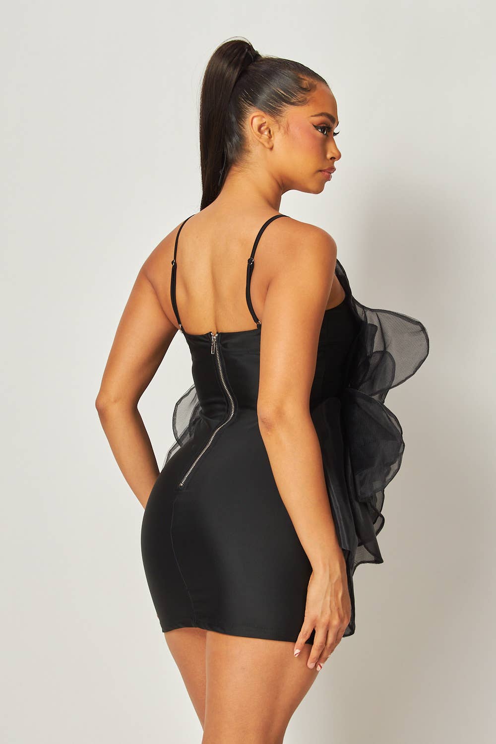 Hot & Delicious - Wholesale Dress - Women's - Madeline 3D Organza Flower Nylon Mini Dress (HGD9606B)2