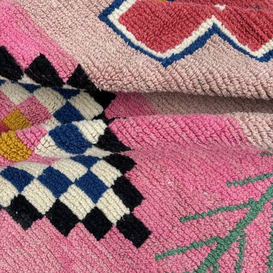 BohoVibeCraft - Wholesale Area Rug - Pink-moroccan-hand-made-wool-rug-Large Moroccan Rug1