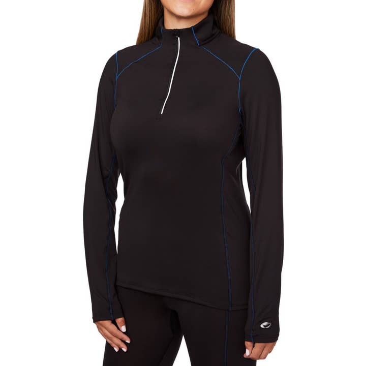 Women's Clima-Tek Zip-T for wholesale by Hot Chillys