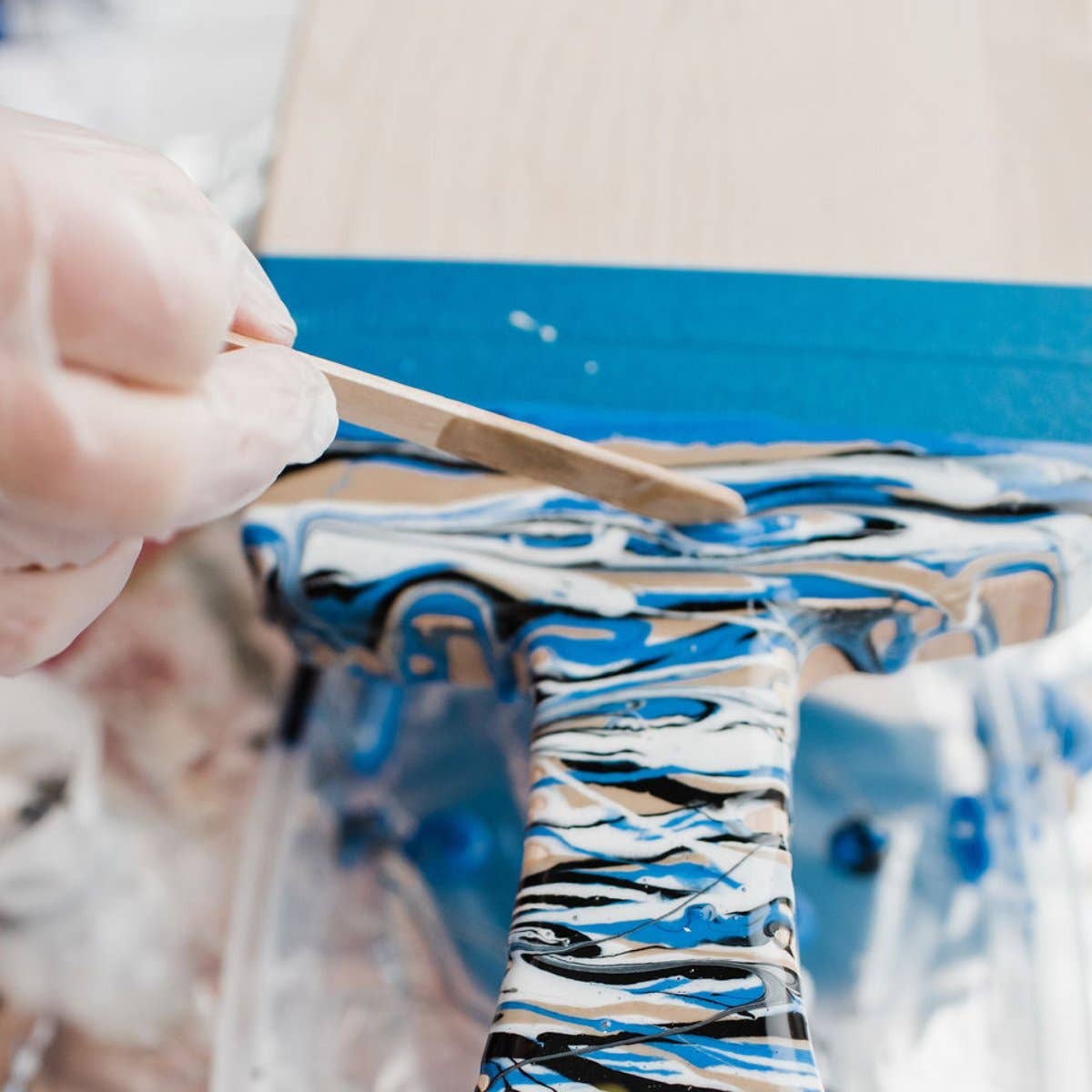 Adults & Crafts - Wholesale DIY Craft Kit - Marbled Resin Wood Board Craft Kit4