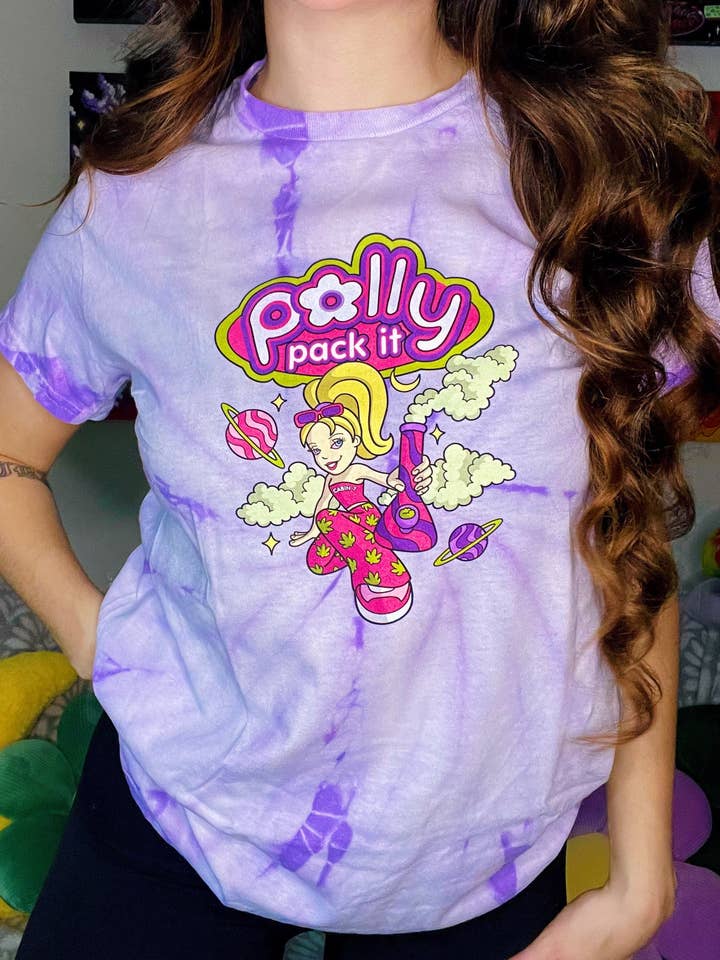 Polly Pack It Tie Dye T-Shirt for wholesale by Cabin 7 Originals