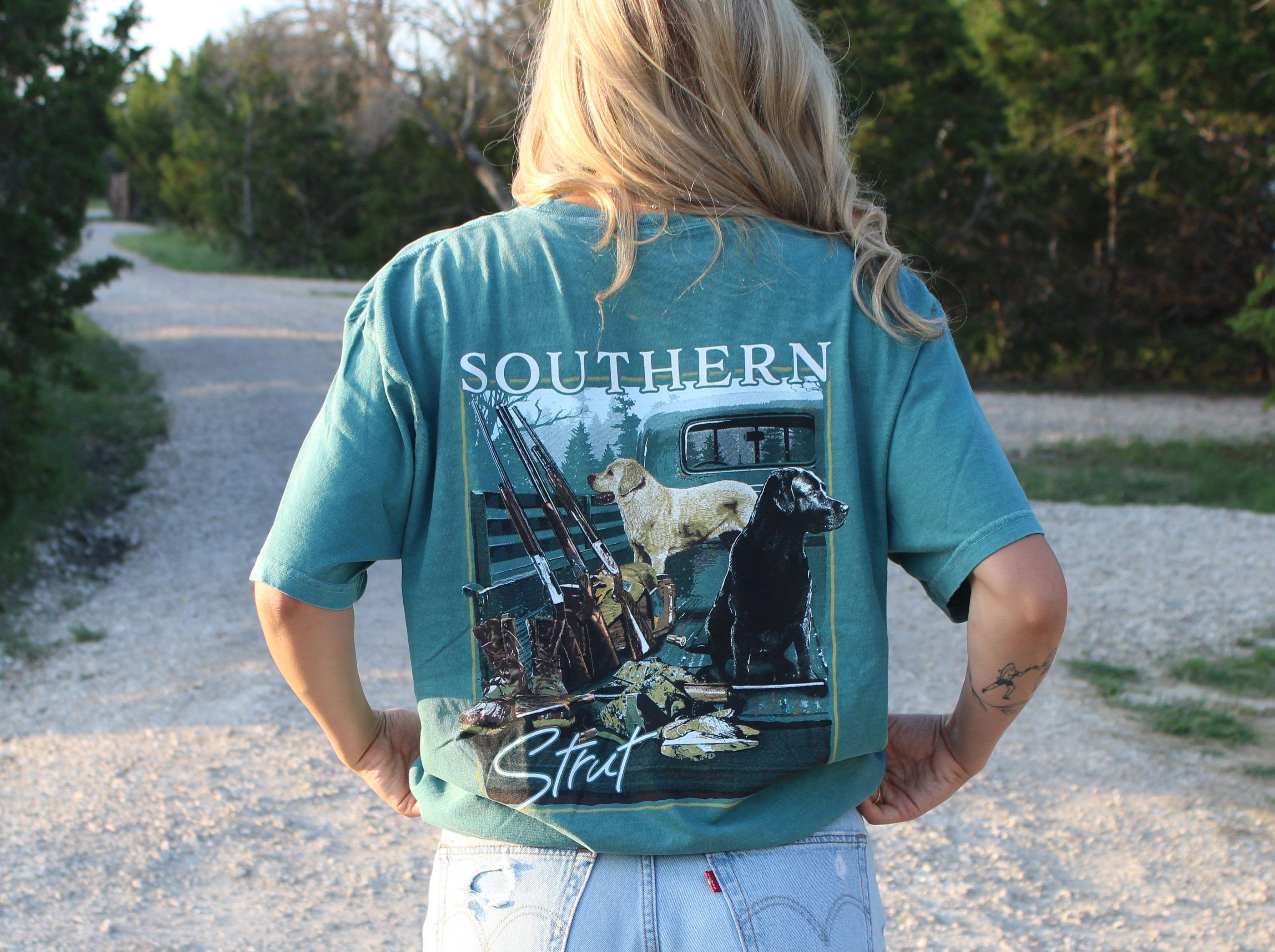 Duck Hunting Truck Emerald Short-Sleeve T-Shirt for wholesale on Faire1