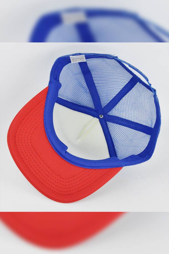 Multi American Print Farbblock-Baseballmütze MOQ 3 Stück DX038 für den Großhandel auf Faire3