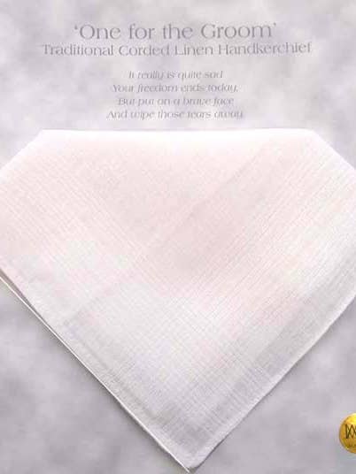 Un pour le marié Mouchoir en lin filaire pour la vente par Samuel Lamont and Sons