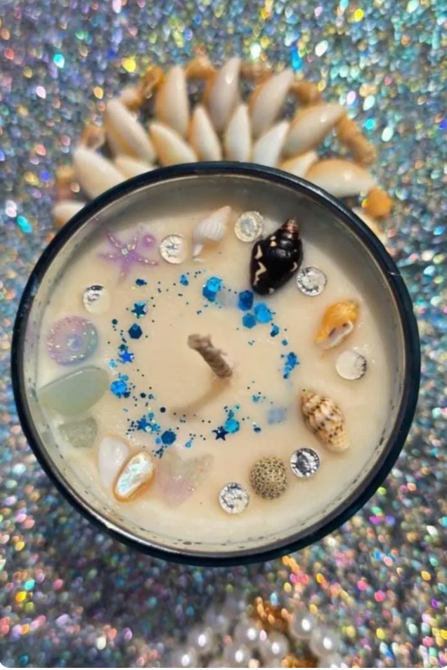 WaterBruja - Wholesale Jar/Filled Candle - Yemaya Candle, Reiki Infused, Orisha Offering Candle, Ritual1