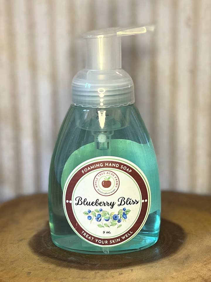 Blueberry Bliss Foaming Hand Soap for wholesale by Apple Tree Acre Farms
