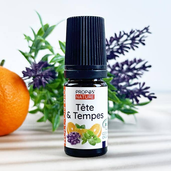 Roll-on Huvud och Tinningar Bio - eteriska oljor - 5 ml för wholesale av Propos'Nature