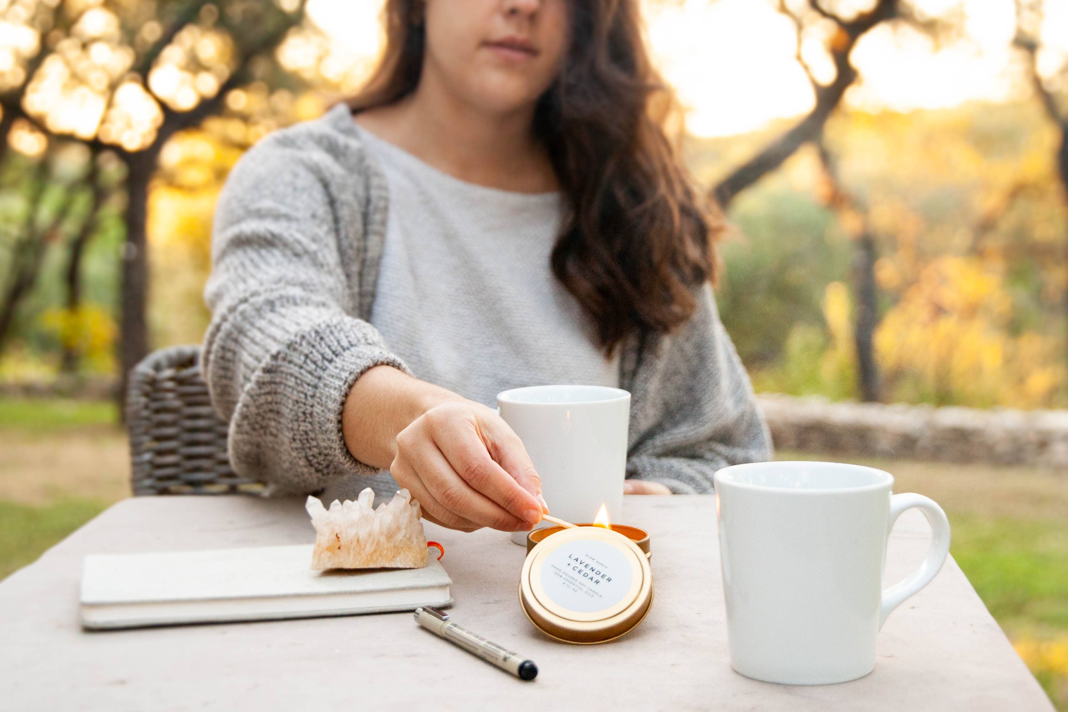 Slow North - Wholesale Travel Candles - Travel Tin Candles | Lavender + Cedar (6 oz.)5