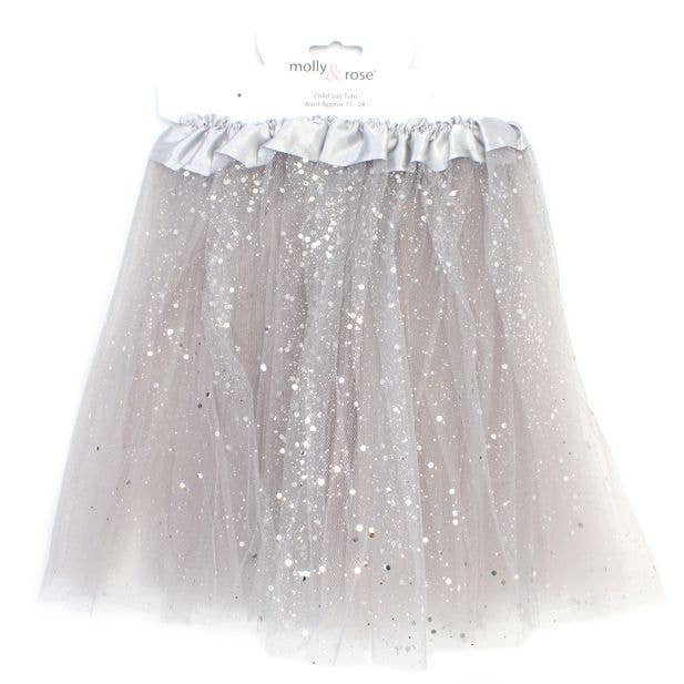 Inca UK - Wholesale Tutu – Child - Silver Grey Glitter Net Tutu. Triple Layered. Child Size1