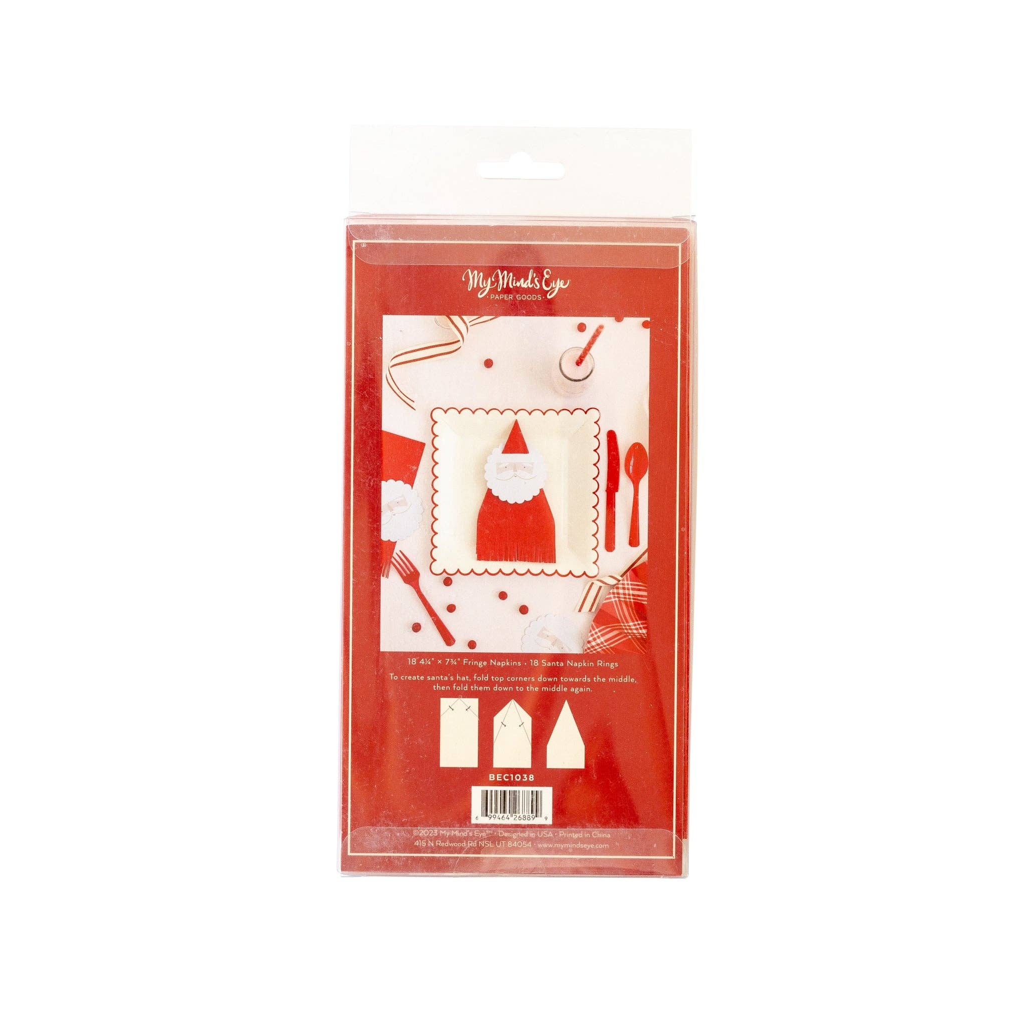 My Mind’s Eye – wholesale Disposable napkin – BEC1038 - Believe Santa Napkin Ring and Napkin Set4