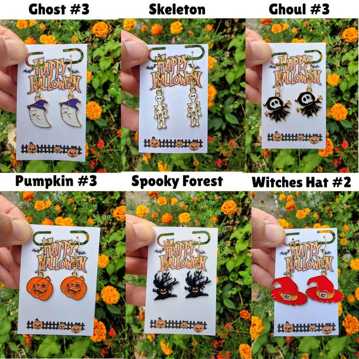 Bad Apple Designs - Wholesale Dangle Earrings - Skull Crossbones Pirate Gothic Halloween Earrings5