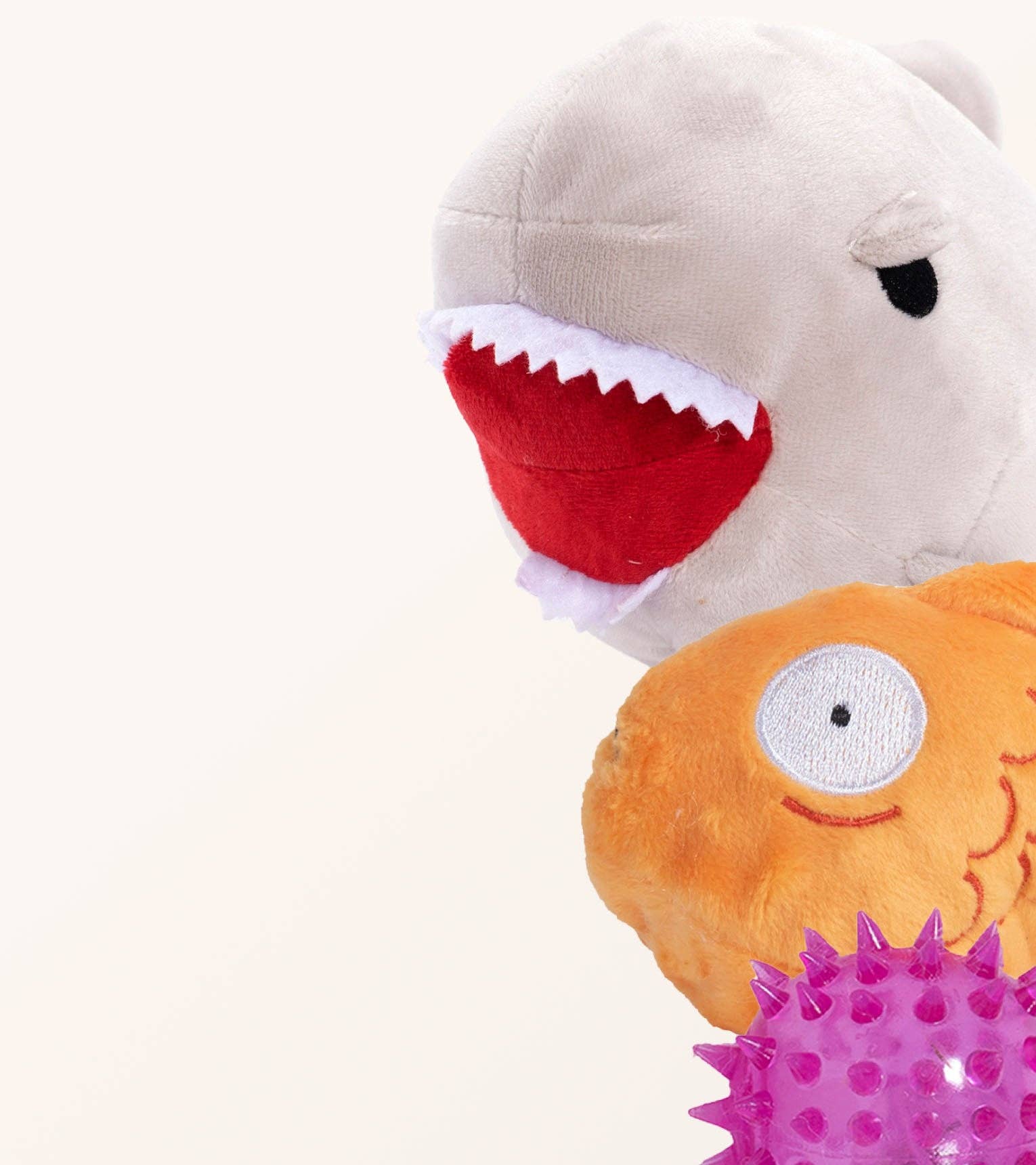 Downtown Pet Supply - Wholesale Knuffelspeeltje - Hond - 2-in-1 knuffelspeelgoed met haaien en kippen2