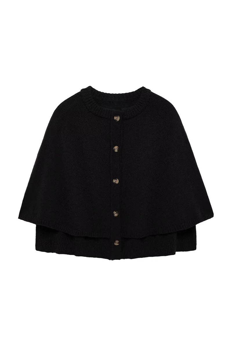 Mccolin - Wholesale Cardigan - Women's - Button-Up Cape Cardigan0