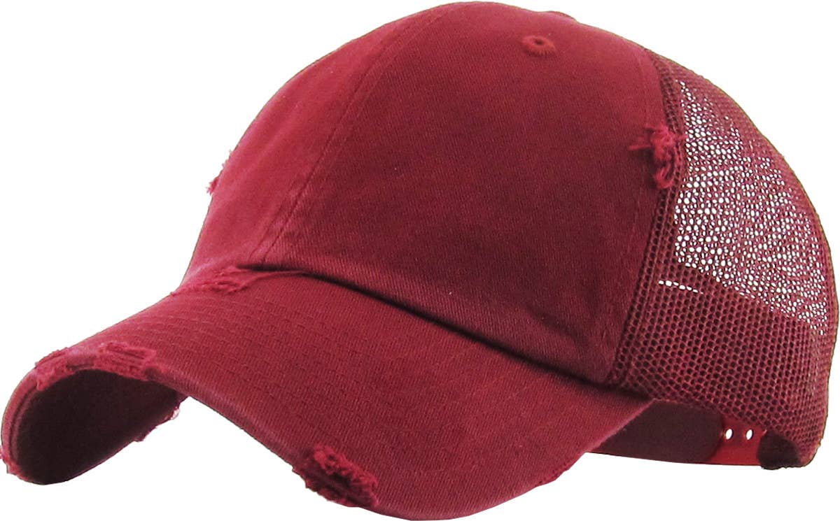 KBETHOS – Großhandel Basecap – Unisex – Vintage-Trucker-Cap mit Mesh-Einsätzen4