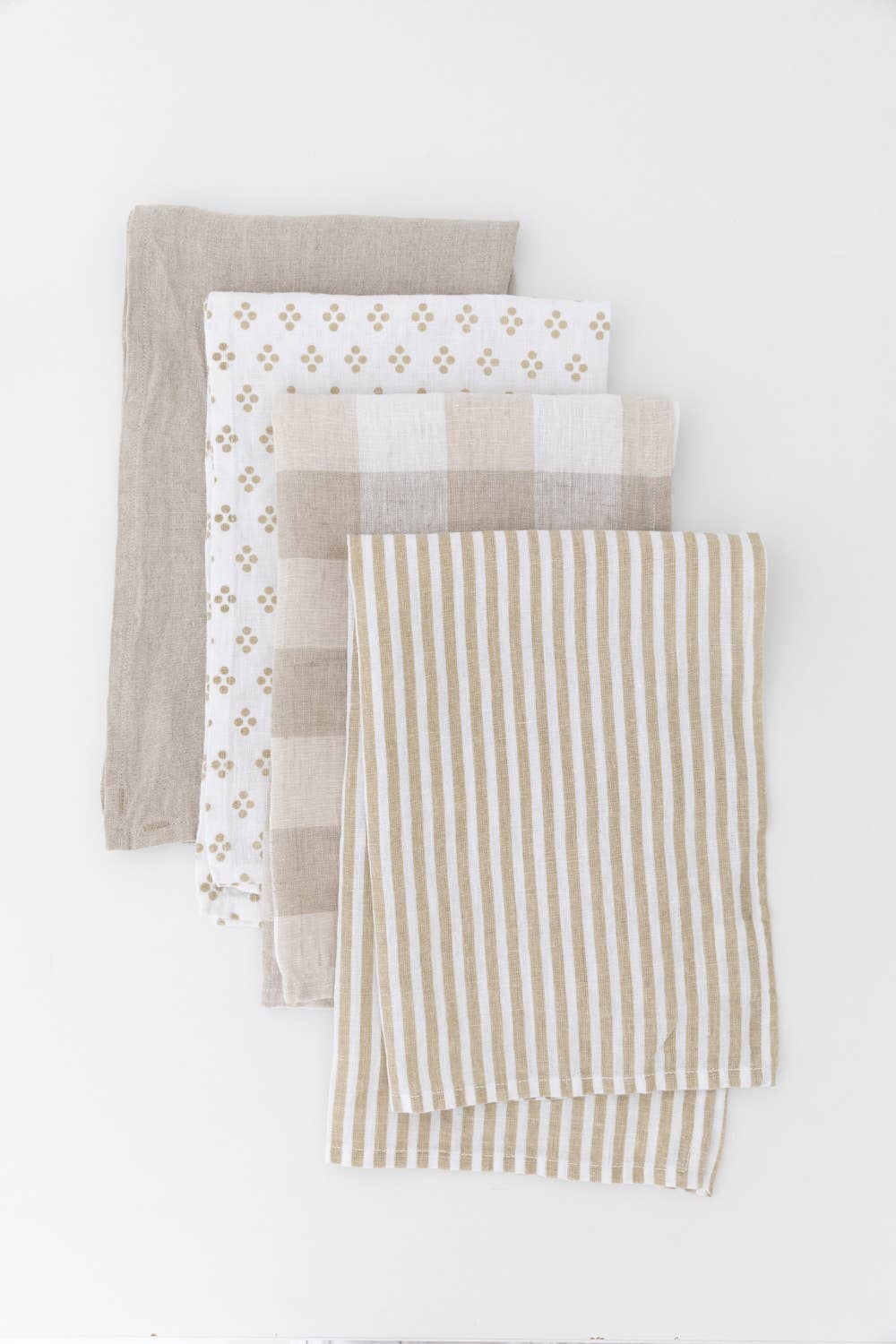 Heirloomed Collection - Wholesale Tea Towel - Signature Pattern Tea Towel Oatmeal Vintage Dot2
