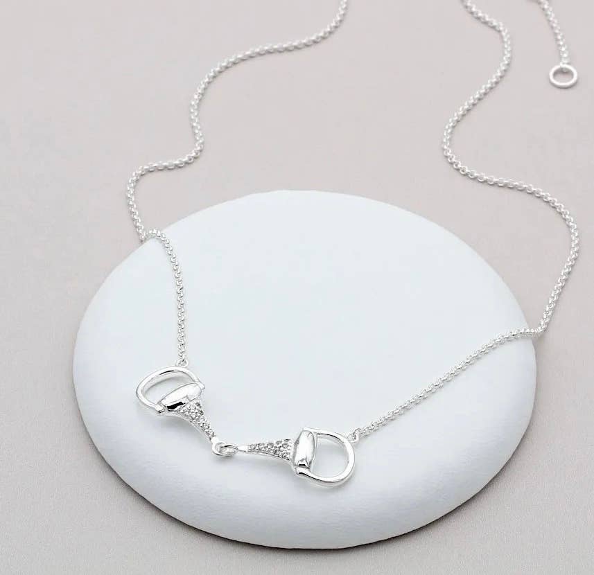 Westrian International - Vente Colliers à pendentif - Collier équestre en argent sterling Snaffle Bit Horse0