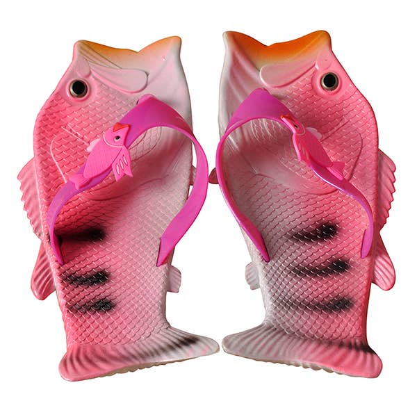 The Diabolical Gift People - Novelty Gifts, Christmas Gifts - Vente Tongs – unisexe - Fishy Feet - Rose - Tongs, Cadeaux Originaux, Sandales