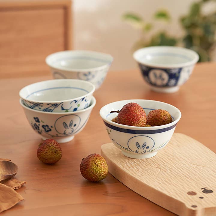 MinoCraft - Venta al por mayor Tazón - Cuencos de arroz de porcelana con diseño de conejos kawaii7