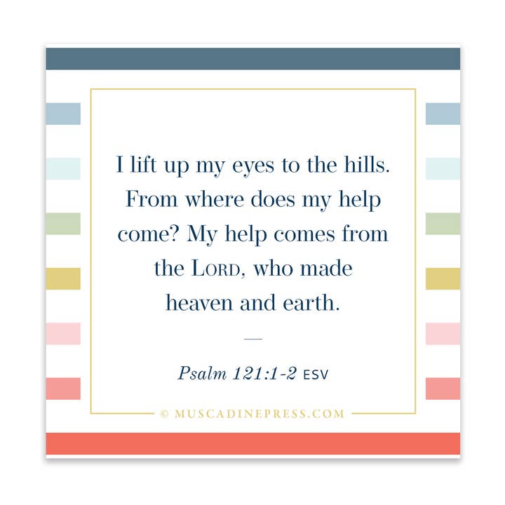 Scripture Static Cling, Help from the Lord for wholesale by Muscadine Press