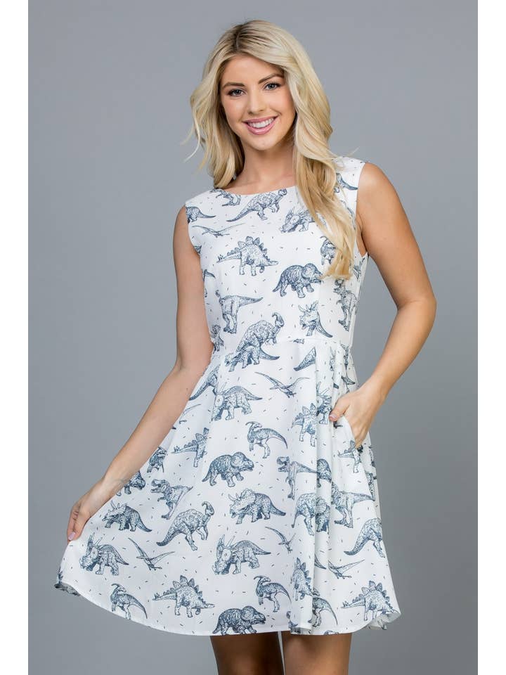 LA Soul - Wholesale Dress - Women's - Dinosaur Print Dress