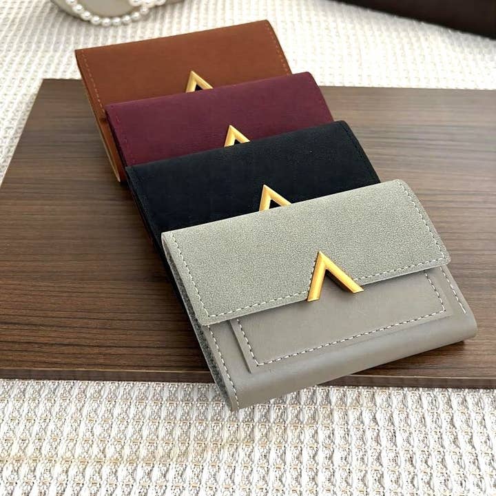 42POPS - Wholesale Wallet - Women's - ,,,....SI-26458 Vegan Leather Compact Trifold Wallet