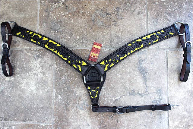 HILASON - Wholesale Horseback Riding Gear - HILASON Western Horse Headstall Breast Collar Set Tack Genuine American Leather | For Horses Headstalls85