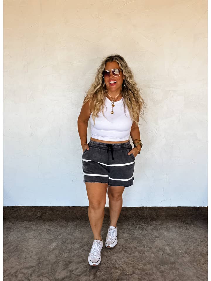 BLAKELEY - Wholesale Lounge Shorts - Women's - MCKINLEY STRIPE LOUNGE SHORTS