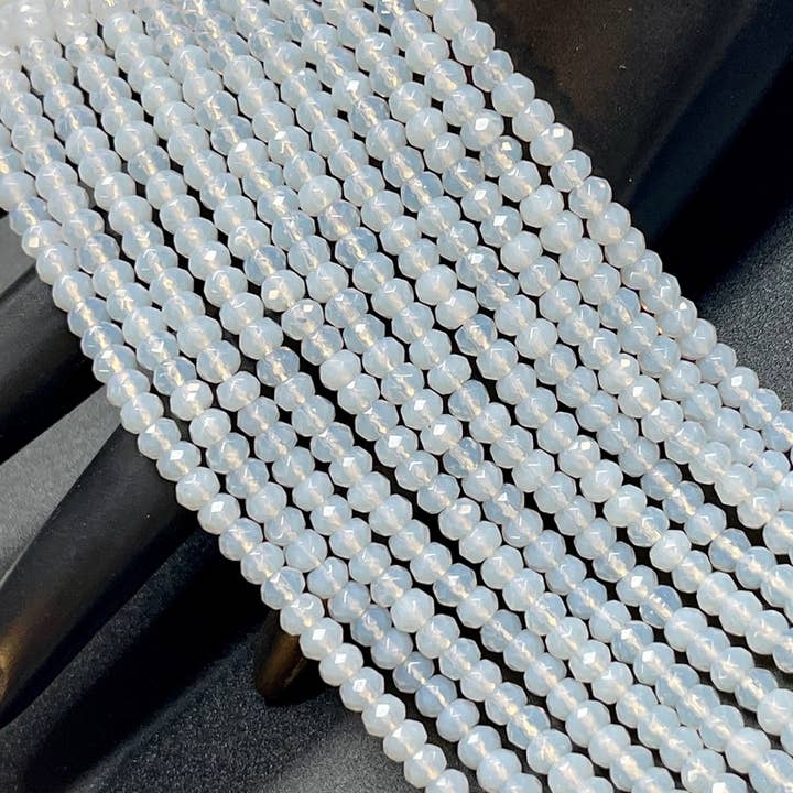 TRIVENI USA INC - Wholesale Beads - Opalite Opal Gemstone Faceted 4mm Rondelle Beads 2