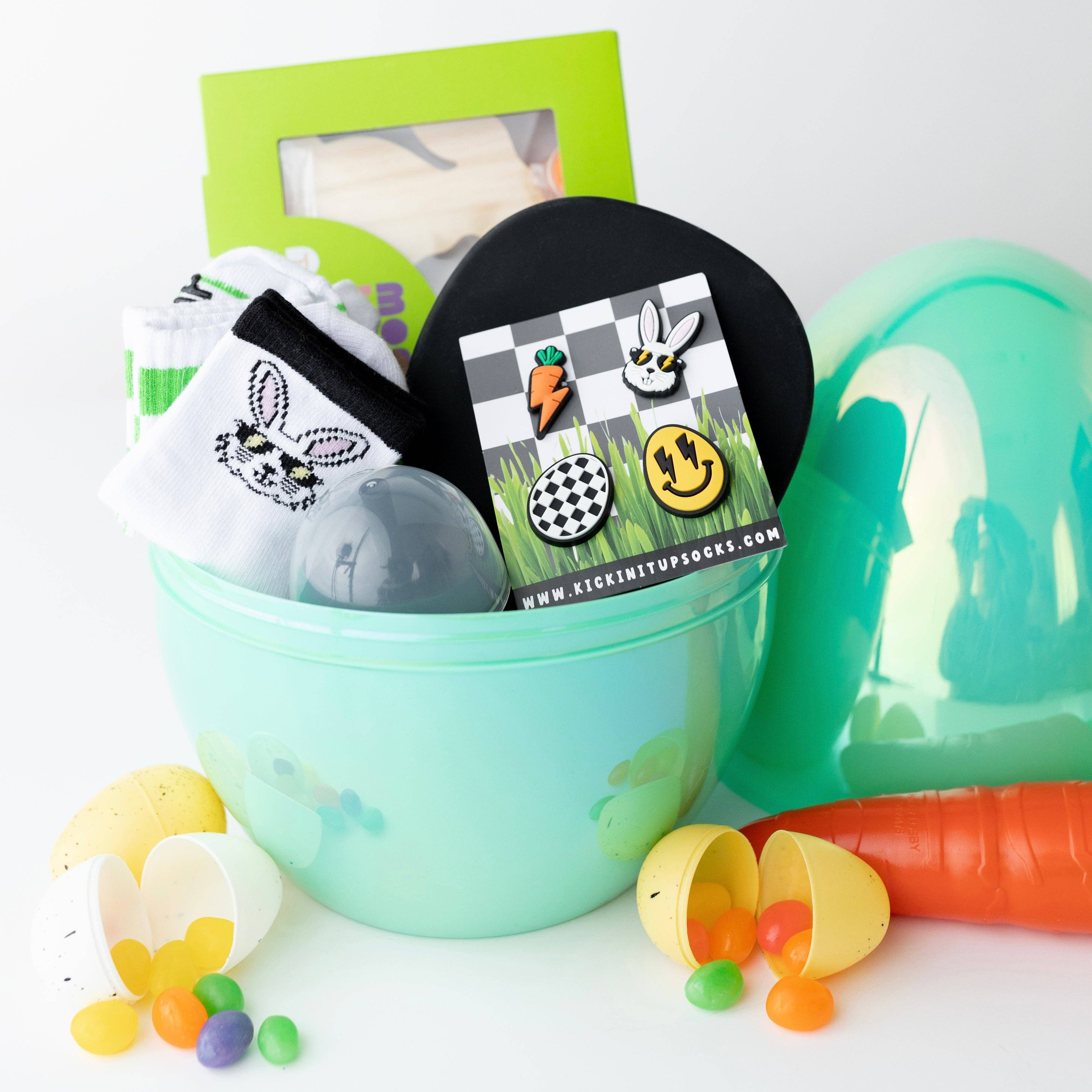 Kickin it up Socks - Wholesale Socks - Kids - Rad Bunny with Pink Bunny Foot12