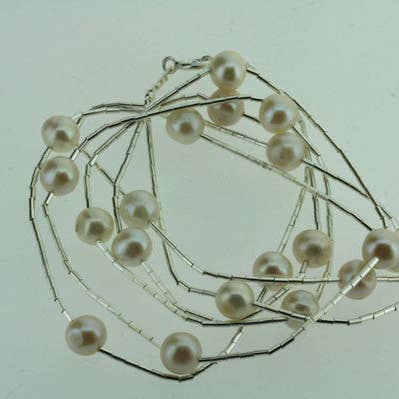 Liquid Pearl Necklace - Sterling Silver for wholesale by Makers & Providers