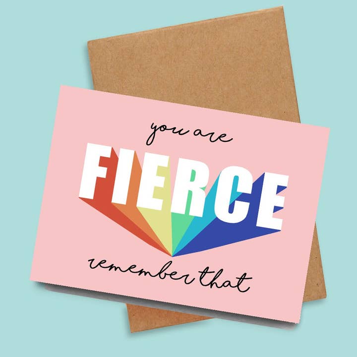 Pride Card | Confidence Card | Girl Power Card | Fierce for wholesale by BrollyWeather