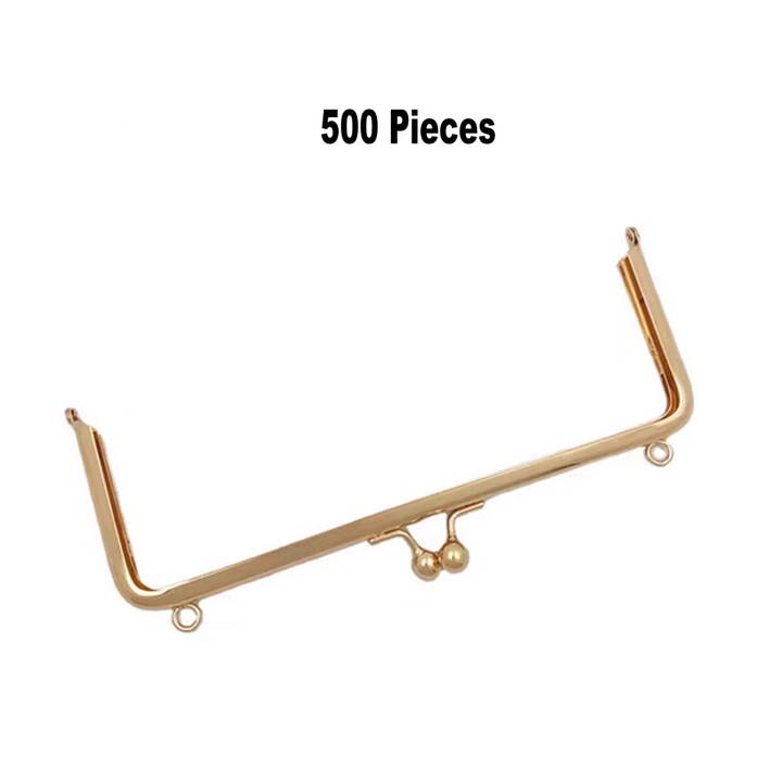 213mm*80mm Light Gold Metal Coin Purse Frame for Clutch for wholesale by Radyan Fabrics