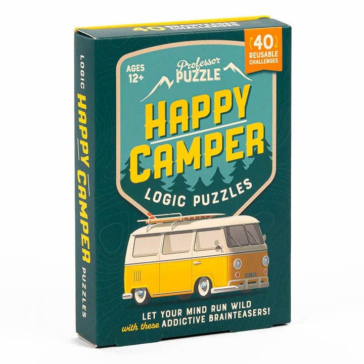 Happy Camper Logic Puzzles for wholesale by Professor Puzzle